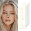 Gold Glitter Freckles Temporary Face Fake Tattoos For Women, Glow Up Faux Speckles Sparkle Waterproof Makeup Patches - 10 Count