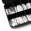 Wellquinn Square Nail Tips Full Cover, Long Clear Professional Acrylic Tips, Long Lasting Utra-hard False Nails Press on Nails for Nail Extension Manicurists, 360Pcs
