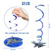Air Force Hanging Swirls Party Decorations Top Airforce Gun Airplane Pilot Birthday Party Supplies Aircraft Fighter Jet Party Decor Whirls Ceiling Swirls Streamers Aviation Plane Theme Party Backdrop