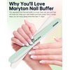 Maryton Professional Nail Shine Buffer for Natural Nails - Christmas Gifts for Women, 3 Pcs Ultra Shine Nail Shiner Polisher Buffing Block Files Stocking Stuffers, Nail Care Gifts for Women