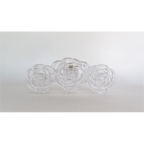 Generic Clear transparent flower shaped hair claw clip medium fine hair