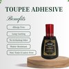 UOG Toupee Adhesive Glue - Waterproof, Quick-Dry, Allergy-Free. Strong Hold for Poly & PU Base Hairpieces & Lace Wigs. Hair Replacement System Adhesive, (2-3 Layers) 1.3 oz