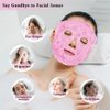 my novel things Silicone Face Mask Cover and Ice Face Pack Mask, Cooling Hot Eye Face Compress Reusable Skin Care Set for Women Acid Puffiness Relief Swelling Migraine Beauty Spa Essentials