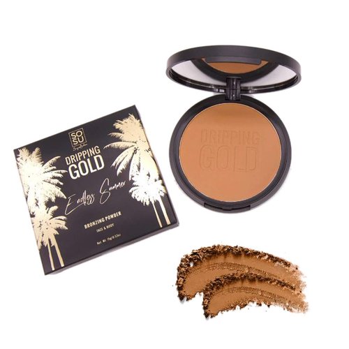 SOSU Endless Summer Matte Bronzing Powder! Face And Body Bronzer Powder! Highly Pigmented Compact Mini Bronzer! Suitable For Face & Body! Choose From Illuminating Or Matte! (Matte)
