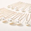 SWEETV 18Pcs Pearl Wedding Hair Pins, Bridal Hair Pins Set Wedding Hair Accessories for Brides