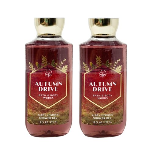 Bath & Body Works AUTUMN DRIVE Aloe + Vitamin E Shower Gel 2 Pack Bundle - 10 fl oz / 295 mL each