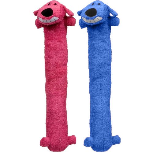Multipet Loofa Dog 18" Plush Dog Toy, Colors May Vary 1 ea ( Pack of 2)