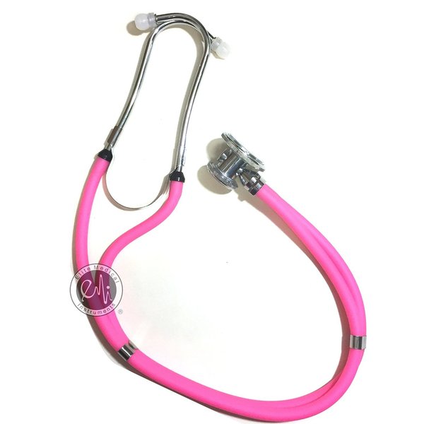 EMI Professional Deluxe Sprague Rappaport Dual Head Stethoscope - Hot Pink #112