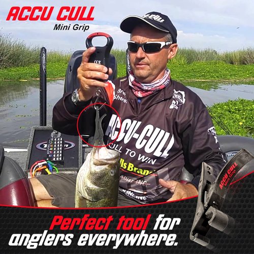 ACCU-CULL Fish Culling System Mini Fish Gripper - Strong and Durable Fish Lip Gripper Fishing Gear - Excellent Grabber Tool Fishing Accessories - Compact & Portable Fishing Pliers - Extra Wide Jaw