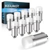 Keiurot 1820 Bulb 1445 1813 1816 1815 757 53 57#313 BA9S Led Bulb 10-30Volt for Lionel Train Light Bulbs, Instrument Indicator Lights, House Number Light Bulb 1818 1819 1895 Warm White 10Pack