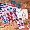 JERCLITY 168 Pieces 12 Sheets Independence Day Nail Wraps for Short Nails 4th of July Nail Polish Strips Patriotic American Flag Nail Strips Self-Adhesive Nail Stickers for Memorial Day