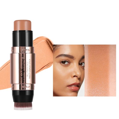 MAEPEOR Cream Bronzer Sitck 15 Colors Contour Stick Face Sculpting Long Lasting Highly Pigmented SweatProof Face Bronzer Makeup (Color 06)
