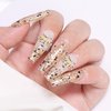 LIFOOST 30Pcs Crown Nail Charms with Rhinestones Gold and Silver Nail Jewelrys for Nail Art 3D Women Nails Big Crown (Style1)