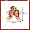 Christmas Glitter Hair Clips Cute Sparkly Gingerbread Man Shape Cheer Barrettes Alligator Hairpins for Teens Toddler Girls Kids Xmas Holiday Party Dress Decor Accessories Gift (H)