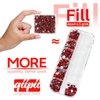 qiipii Red Crystal Resin Rhinestones for Crafting Siam Red Flatback Rhinestones 3mm 4mm 5mm Non-Hotfix Ruby Red Stones Diamonds Crystals Gems for Nails Face Eyes Makeup Body Tumblers Bottle DIY Crafts