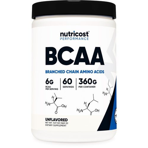 Nutricost BCAA Powder 2:1:1 (Unflavored, 60 Servings) - Vegetarian, Non-GMO, Gluten Free, Branched Chain Amino Acids