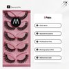 Cat Eye Lashes Mink Magnetic Eyelashes Natural Look 3D Curl Winged Natural Durable Makeup Realistic Self Adhesive Messy End Eye Elongated Thick False Eyelashes Soft Fake Lashe (5 Pairs Pack) (Style 3)