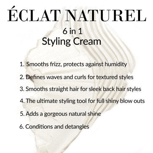 Styling Cream, 6- in 1 Hair Styler | Eclat Naturel by Leonor Greyl | Smooths Frizz, Defines Waves and Curls, Smooths Sleek Back Hair, Adds Shine, Conditions. 96% Natural Ingredients (1.7 Fl Oz)