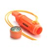 SE 5-in-1 Orange Survival Whistle with Compass, Signaling Mirror, Lanyard, and Fire Starter - 112dB, 4.5-Inch Length - Ideal for Hiking, Camping, Emergencies (2-Pack) - CCH5