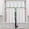 Chyhomenyc 2 Panels White Kitchen Curtains 36 Inch Length Tier Curtains, Faux Linen Textured Small Cafe Curtains, Light Filtering Short Window Curtains for Bathroom Basement, 30x36 inch, 2PCS