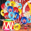 Suilung Carnival Theme Party Balloons, 60 Count, 12 inch Diameter, Blue & Red, Latex, Animal Design, for Birthday & Baby Shower, Children & Parents