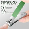Nail Clippers Set, Portable Ultra Sharp Nail Clippers with File for Women Men, Manicure Pedicure Kits for Fingernail and Toenail, Elegant Fresh Green