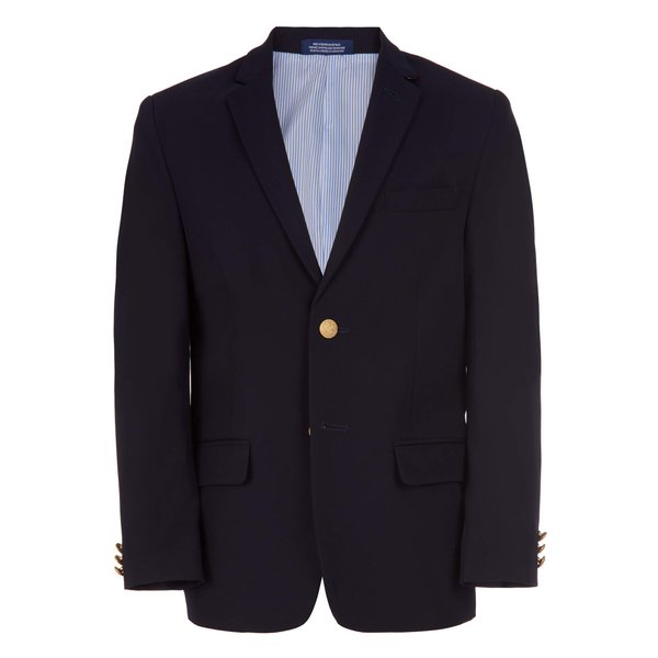 IZOD Boys' Big Brass Button Blazer Jacket, Blue Indigo, 12