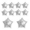 MEETINGU Silver Star Balloons 18 Inch Star Balloons Foil 10PCS Foil Star Balloons Mylar Balloons Silver Star Foil Balloons Party Decorations for Birthday Party Anniversary Wedding Baby Shower Supplies
