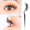12 Pcs False Eyelashes Display Stick Eyelashes Applicator Tool 3D Eyelash Extensions Style Try on Sticks Planting Grafted Eye Lashes Applicator ​(Black, Transparent）