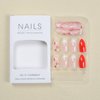 Pikabows Press On Nails Short Almond Red Strawberry Nude French Cute Fake Nails Acrylic False Nail Tips Kit Glue on Nails for Women