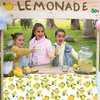 4 Pack Lemon Tablecloth Lemons Summer Party Tablecover Rectangle Lemons Table Cover 51 x 86 " Yellow Lemons Disposable for Lemon Theme Birthday Party Wedding Shower Supplies Lemon Table Decorations