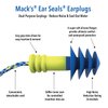 Mack’s Ear Seals Earplugs, 1 Pair with Detachable Cord - 26db High NRR - Dual Purpose Comfortable Ear Plugs for Noise Reduction and Blocking Water