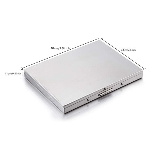 Extra Slim Stainless Steel Cigarette Case Holds 9 Cigarette (Regular Size 84mm and King Size)