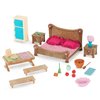 Li'l Woodzeez Master Bedroom & Dining Set – Miniature Furniture and Kitchen Accessories – 26pc Toy Set with Bed, Table, Fridge, and More – Toys for Kids Age 3+