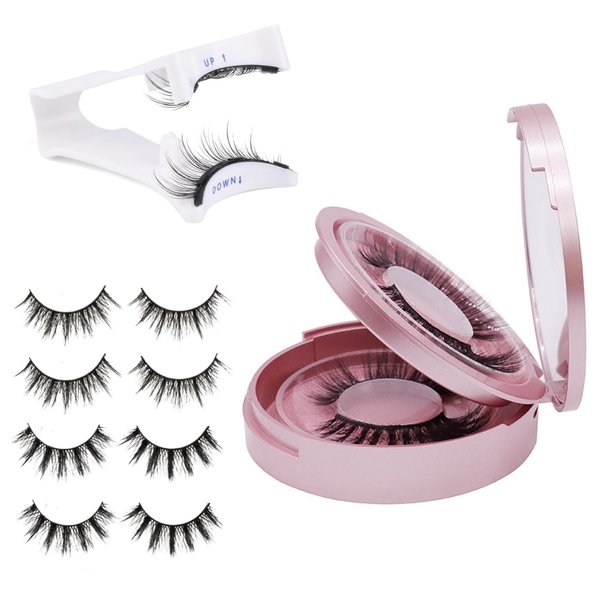 Tongpeil Magnetic Eyelashes,2 Pairs Magnetic Lashes with Applicator Natural Look Reusable No Glue or Eyeliner Needed,Magnetic Eyelashes with Magnets,Wispy Lashes Waterproof Magnetic Lashes Kit