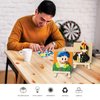 3 Packs World Famous Painting MOC Building Block Set, The Starry Night & Self-Portrait with Bandaged Ear & The Fifer, with Mini Easel x 3 Mini Building Blocks Set (Not Compatible with Lego)