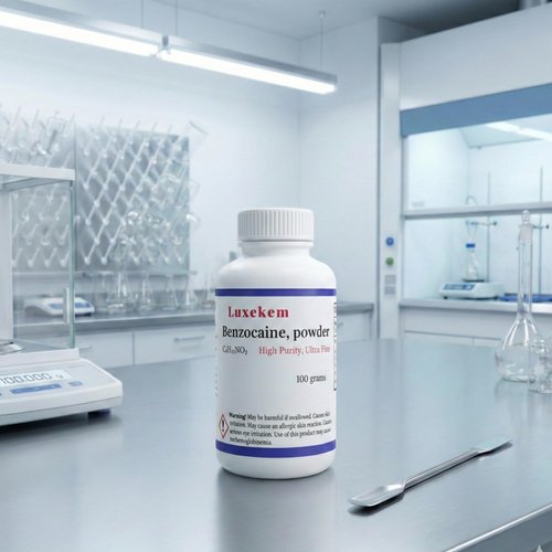 Benzocaine Powder 100 Grams - High Purity Raw Material in Secure Safety Cap Bottle