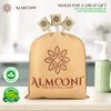 Almooni Egyptian Loofah Exfoliating Body Scrubber, Natural Real Egyptian Shower Loofah Sponge Body Scrubber for Women and Men, for Body and Face That Will Get You Clean - 3 Count (1 Pack)