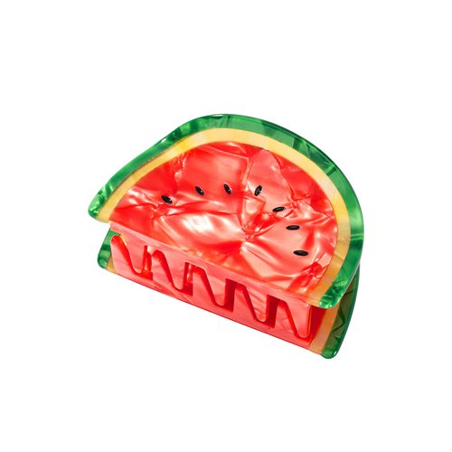 Fruit Watermelon Shaped Hair Claw Clip Fashion Summer Beach Medium Hair claw clips Strong Hold Hair Jaw Barrettes Hairpins Hair Ponytail Holder Decor Accessories for Women Girls Thin Thick Curly Fine