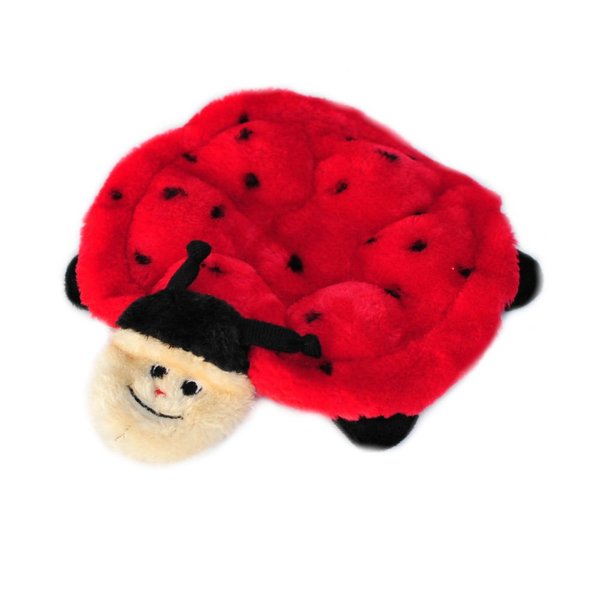 ZippyPaws Squeakie Crawler Plush Dog Toy, Chew Toy with 7 Squeakers and Stuffing, Betsey The Ladybug
