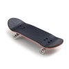 SPITBOARDS 32 x 96 mm Fingerboard Complete Wood Set-Up Assembled, 5-Layers, Silver Trucks with Bushings and Nuts, Transparent CNC Bearing Wheels, Lasered Foam Grip Tape Orange Green Skull
