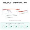 Eyekepper Small Lenes Rimless Reading Glasses Women - Frameless Reader Eyeglasses for Men Reading with Tortoise Arms +1.00
