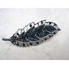 Blue gray silver leaf crystal hair clip barrette bridal hair clip