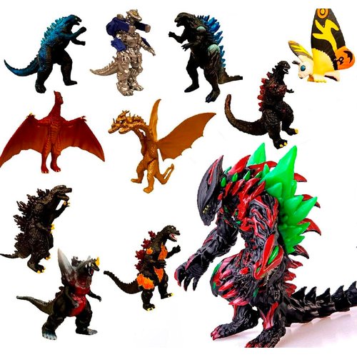 JAYKENIXO 10pcs Small Dragons and Ultra Action Figures Toys Set