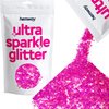 Hemway Mixed Ultra Sparkle Glitter Multi-Purpose Arts & Crafts, Makeup, Tumblers, Resin, Face, Hair, Festival 100g / 3.5oz - Mixed Chunky - Hot Pink Iridescent Mix