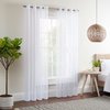 Eclipse Kiara Modern Sheer Voile Light Filtering Grommet Window Curtains for Bedroom (2 Panels), 54 in x 84 in, White