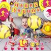 Softball Party Decorations, Softball Party Supplies Includes Softball Banners, Cake Toppers, Hanging Swirls, and Balloons for Girls Birthday