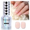 BEAUTPAL Nude Gel Polish 15ML Jelly Milky Pink Translucent Color UV Light Cure Gel Nail Polish for Nail Art DIY Manicure and Pedicure at Home