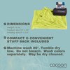 COCOON - Coolmax Travel Blanket | Compact Throw Blanket for Camping and Hiking | Fits in Backpack | Attaches to Luggage | Travel Essential | Fast Drying (Regular 70" x 55"- Tree Frog Green)