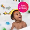 Edushape Magic Creations, Road Construction - Baby Bath Foam Toys Foam Stickers - Stick-On Removable Baby Foam Bath Toys for Toddlers 1-3 - Imaginative Learning Bath Toys Foam Activity Play Set